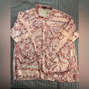 Missguided Pink Paisley Blouse